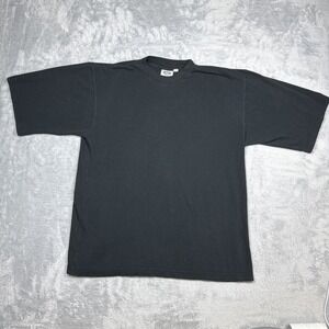 Vintage Tyndale Flame Resistant Shirt Men's L Black Short Sleeve USA